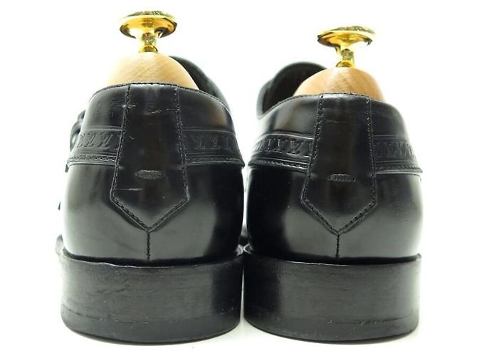 LOUIS VUITTON MONCEAU 6 40.5 BIBOUCLE CUOIO NERO MOCASSINI - vista 5