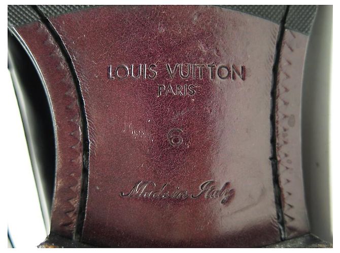 LOUIS VUITTON MONCEAU 6 40.5 BIBOUCLE CUOIO NERO MOCASSINI - vista 7