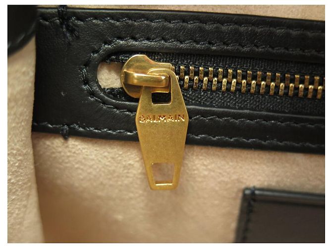 NINE BALMAIN B BUZZ 23 CROCODILE-STYLE LEATHER ORANGE SHOULDER BAG - view 11