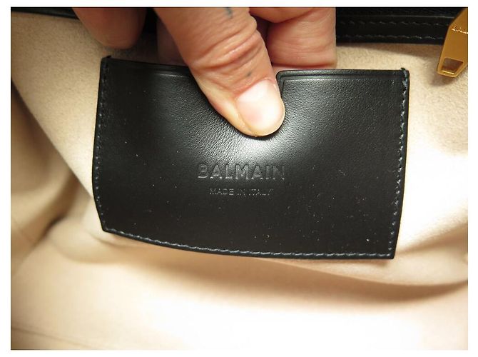 NINE BALMAIN B BUZZ 23 CROCODILE-STYLE LEATHER ORANGE SHOULDER BAG - view 13