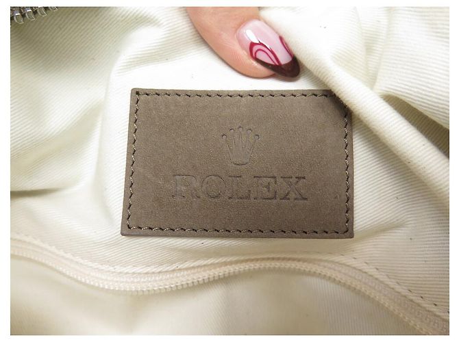NOVO SACO DE VIAGEM ROLEX POLOCHON EM CANVAS E COURO COM ALÇA DE OMBRO - vista 8