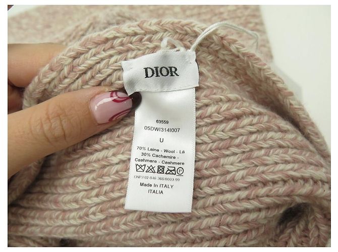 NUOVA SCARF CHRISTIAN DIOR D-WHITE 05DWI314I007 IN LANA E CACHEMIRE Rosa - vista 6