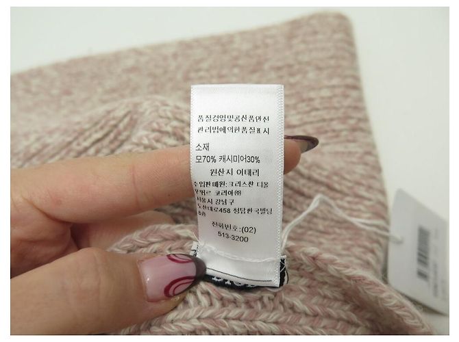 NUOVA SCARF CHRISTIAN DIOR D-WHITE 05DWI314I007 IN LANA E CACHEMIRE Rosa - vista 8
