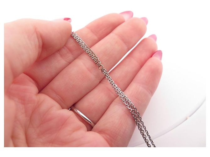 COLLANA CHOPARD HAPPY SPIRIT 79/5523 4 CUORI 154 DIAMANTI 2 ORO BIANCO Argento - vista 16
