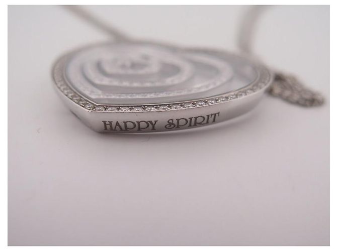 COLLANA CHOPARD HAPPY SPIRIT 79/5523 4 CUORI 154 DIAMANTI 2 ORO BIANCO Argento - vista 3