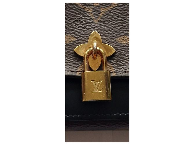 Carteira compacta Monogram Flower preta Louis Vuitton M62578 Monograma - vista 7