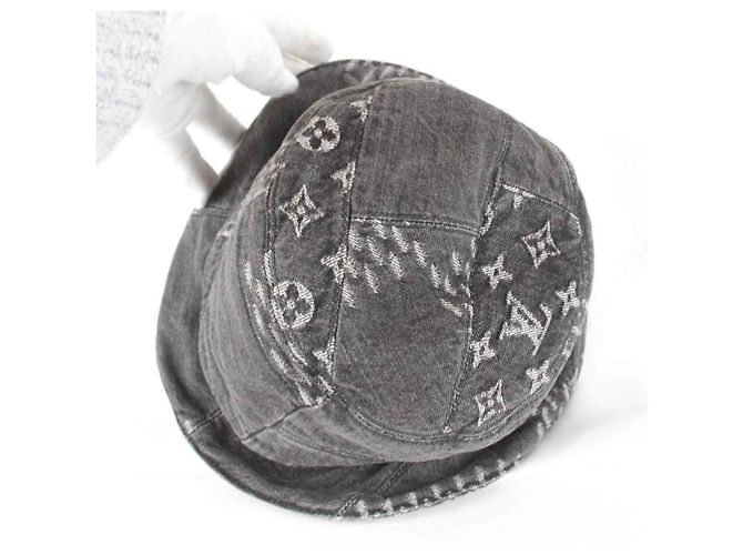 Cappello bucket in cotone grigio Louis Vuitton Marrone - vista 5