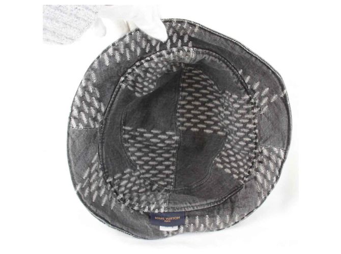 Cappello bucket in cotone grigio Louis Vuitton Marrone - vista 6
