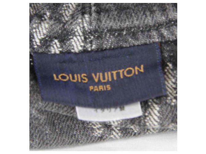 Cappello bucket in cotone grigio Louis Vuitton Marrone - vista 7