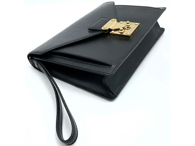 Borsa Clutch Pochette Serie Dragonne di Louis Vuitton Nero - vista 4