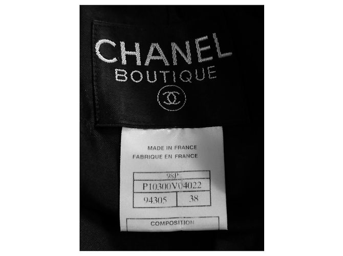 Schwarze Wolljacke mit Nahtdetails Chanel Vintage Herbst 1998 - Ansicht 18