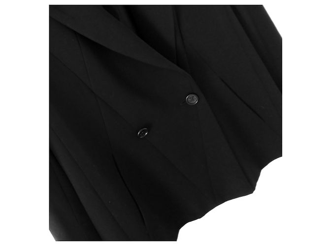 Schwarze Wolljacke mit Nahtdetails Chanel Vintage Herbst 1998 - Ansicht 4