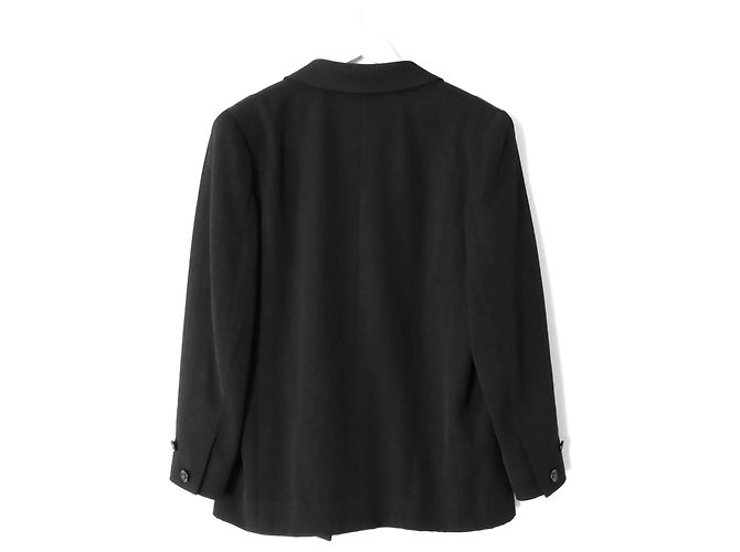 Schwarze Wolljacke mit Nahtdetails Chanel Vintage Herbst 1998 - Ansicht 5