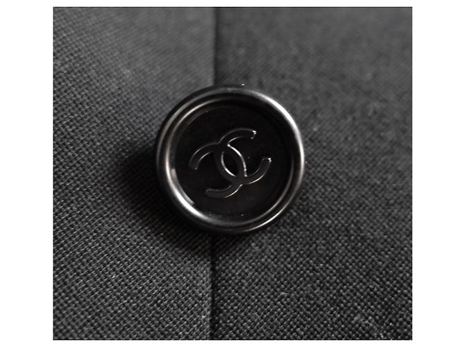 Schwarze Wolljacke mit Nahtdetails Chanel Vintage Herbst 1998 - Ansicht 7