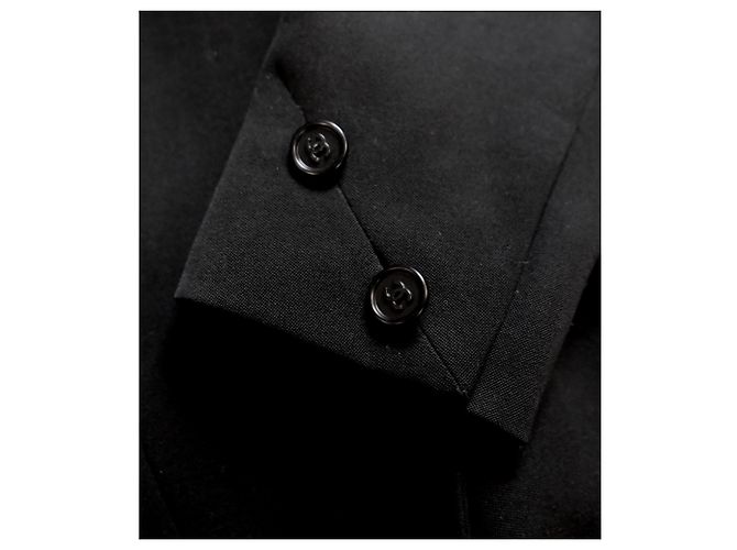 Schwarze Wolljacke mit Nahtdetails Chanel Vintage Herbst 1998 - Ansicht 8