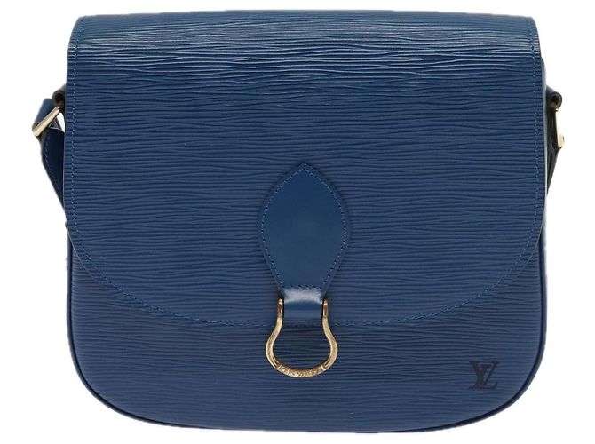 Saint-Cloud LOUIS VUITTON Bolsa de Hombro Epi Saint Cloud GM Azul Toledo M52195 LV Auth ep5940 - vista 13