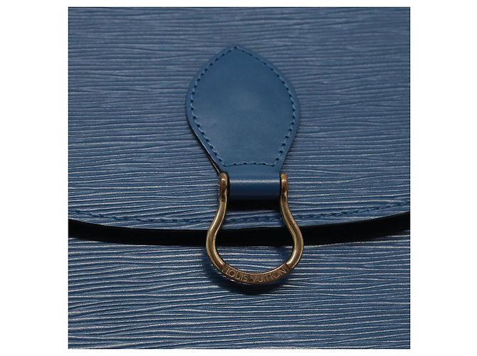 Saint-Cloud LOUIS VUITTON Bolsa de Hombro Epi Saint Cloud GM Azul Toledo M52195 LV Auth ep5940 - vista 18