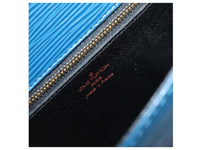 Saint-Cloud LOUIS VUITTON Bolsa de Hombro Epi Saint Cloud GM Azul Toledo M52195 LV Auth ep5940 - vista 20