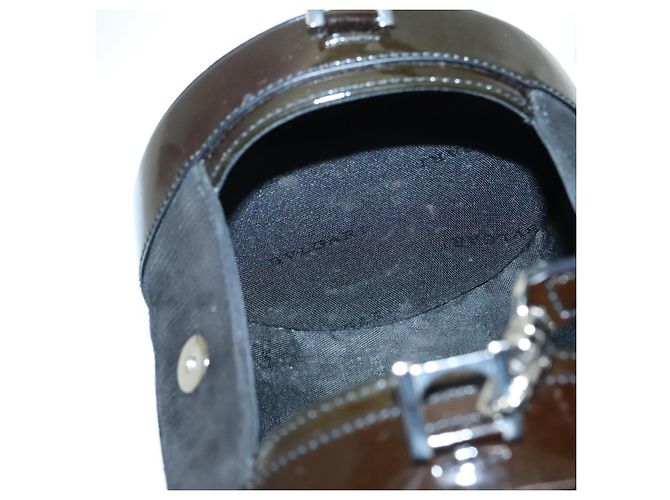 Bulgari Borsa a mano BVLGARI in suede marrone Auth hk1677 - vista 18