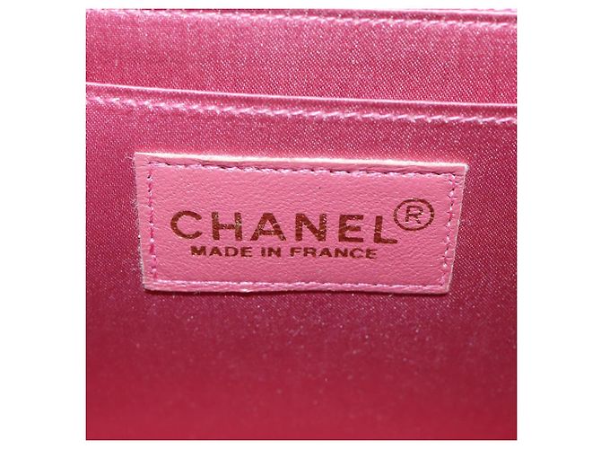 CHANEL Borsa a Spalla Choco Bar Pelle Bianca Oro rosa CC Auth bs18354 Bianco D'oro - vista 21