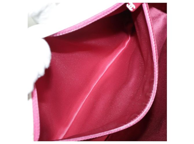 CHANEL Borsa a Spalla Choco Bar Pelle Bianca Oro rosa CC Auth bs18354 Bianco D'oro - vista 26