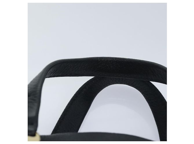 Borsa a mano in pelle nera e oro Salvatore Ferragamo Vala Auth bs18289 Nero D'oro - vista 14