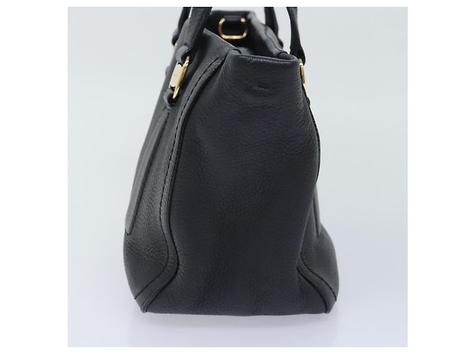 Borsa a mano in pelle nera e oro Salvatore Ferragamo Vala Auth bs18289 Nero D'oro - vista 4