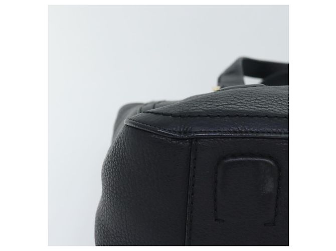 Borsa a mano in pelle nera e oro Salvatore Ferragamo Vala Auth bs18289 Nero D'oro - vista 8