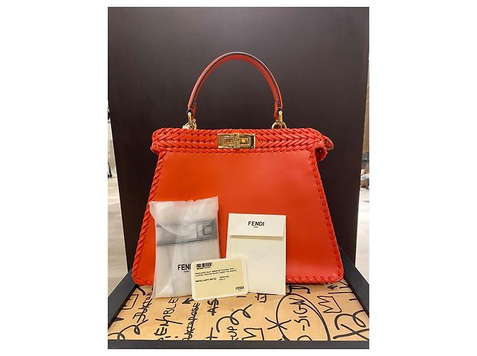 Borsa Fendi Peekaboo IseeU Corallo - vista 10