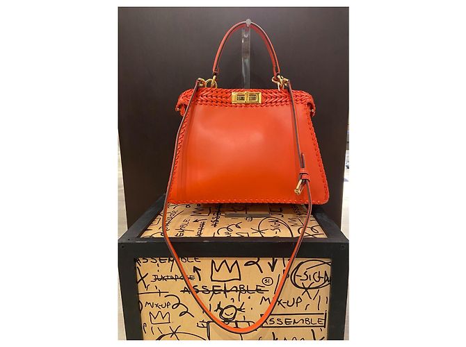 Borsa Fendi Peekaboo IseeU Corallo - vista 4