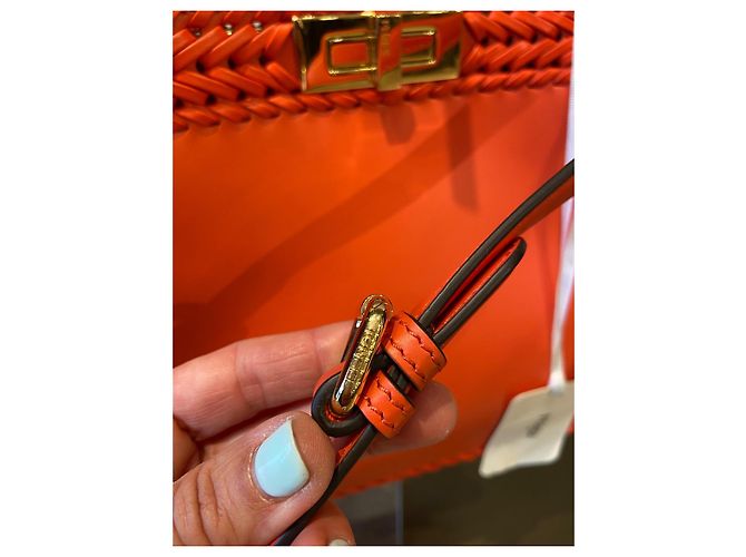 Borsa Fendi Peekaboo IseeU Corallo - vista 5