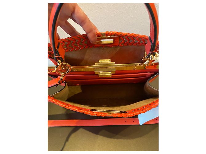 Borsa Fendi Peekaboo IseeU Corallo - vista 7
