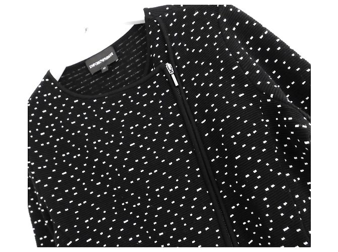 Giacca maculata nera e bianca Emporio Armani Nero - vista 3