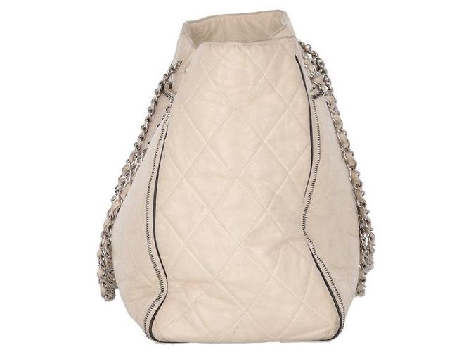 Chanel Beiger Matelassé Leder Tote - 2000er - Ansicht 4