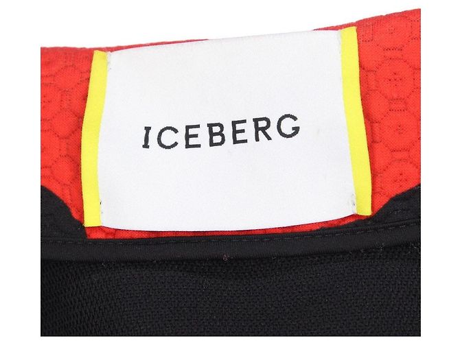 Giacca corta Iceberg nera e rossa Nero Rosso Sabbia - vista 6