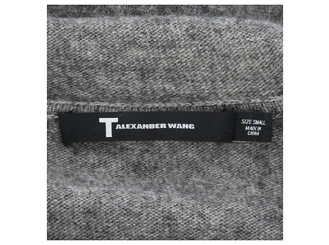 Grauer Wollpullover mit Kapuze von Alexander Wang - 2010er Jahre - Ansicht 6