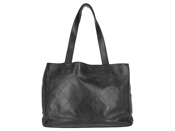 Borsa tote in pelle nera Chanel - anni 2000 Nero - vista 4