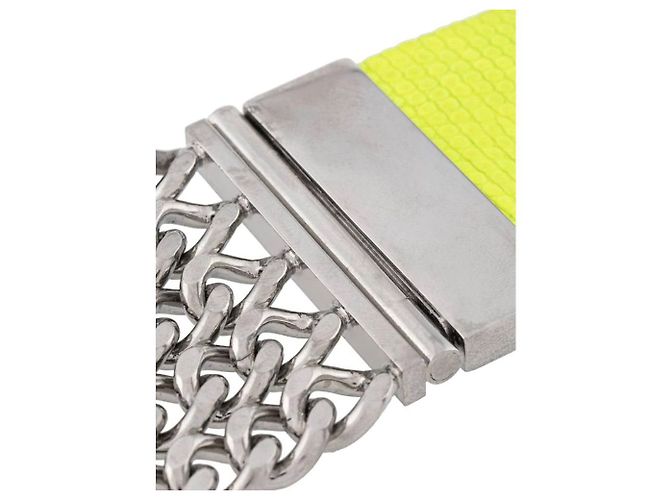 Bracciale in argento e verde acido Gianfranco Ferré - anni 2000 Sabbia - vista 3