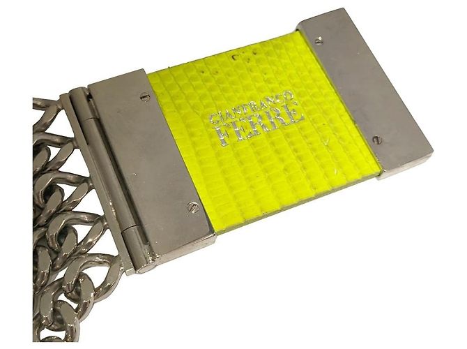 Bracciale in argento e verde acido Gianfranco Ferré - anni 2000 Sabbia - vista 4