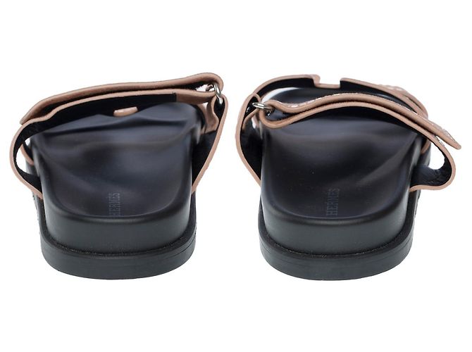 Hermès Scarpa HERMES Chypre in Velluto Marrone - 102218 - vista 4
