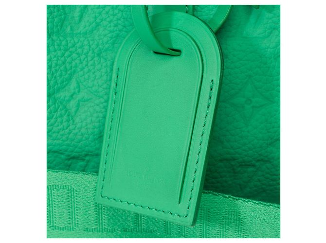 Borsa LOUIS VUITTON Keepall in Pelle Verde - 102181 - vista 7