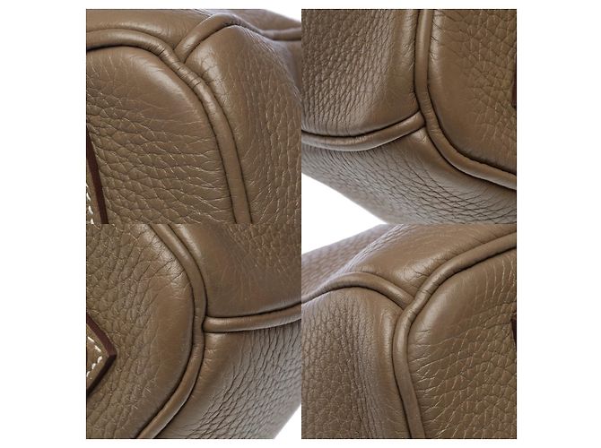 Hermès Sac HERMES Birkin 35 en Cuir Étoupe - 102215 Taupe - vue 11