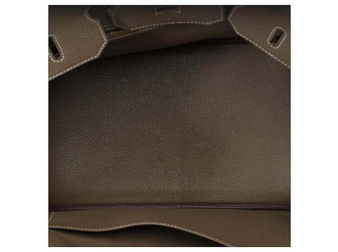 Hermès Sac HERMES Birkin 35 en Cuir Étoupe - 102215 Taupe - vue 8