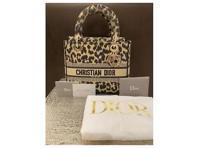 Christian Dior Borsa Lady Dior D-Lite leopard Stampa leopardo - Ansicht 9