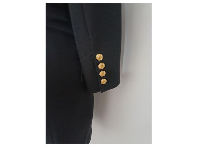 Balmain Midikleid aus Wolle schwarz - Ansicht 4