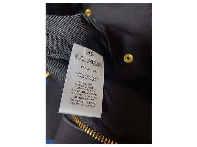 Balmain Midikleid aus Wolle schwarz - Ansicht 5
