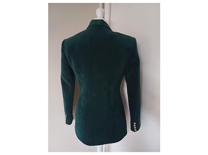 Balmain Blazer Olivgrüner Samt - Ansicht 4