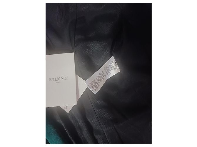 Balmain Blazer Olivgrüner Samt - Ansicht 7