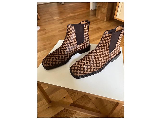 Louis Vuitton Leather Boots Eggshell - view 6