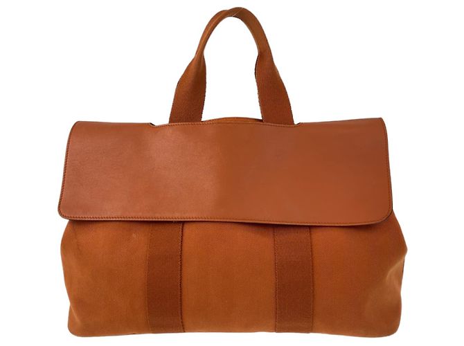 Hermès Hermes Valparaiso GM orange Leder Tote Bag - Ansicht 2